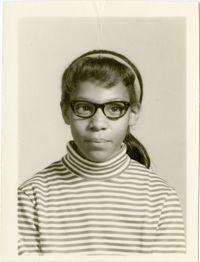 School photograph of Sharon Peters