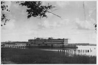 Amphritrite, a floating hotel used to relieve the housing shortage in Beaufort during World War II