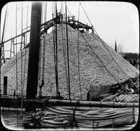Oyster Shells for Bedding for Young Oysters, Hampton, Va.
