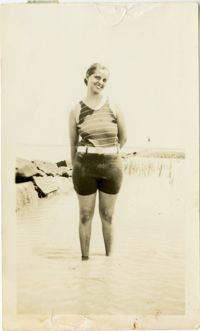 Miriam DeCosta Seabrook standing in water