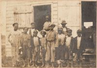 Group of unidentified African American children on Halls Island