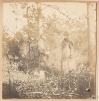 Conrad Donner and Pauline Donner in woodland setting