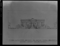 New Activities Building for Mather School architectural drawing by Augustus E. Constantine of Charleston, S.C.
