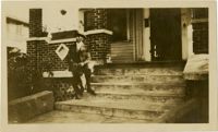 Man sitting on porch step