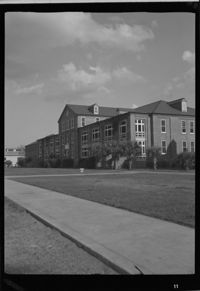 Wide view of the Headquarters Weapons Training Battalion building