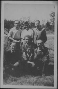 Pincus, Chaskel Kolender (uncle) and friends 1946