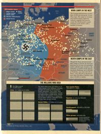 Concentration camps, map and table