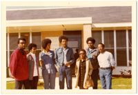Photograph: Cleveland Sellers and others outside of the South Carolina Department of Corrections