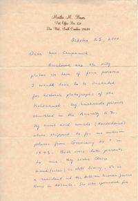 2000 letter from Martha Bauer to Eileen Chepenik
