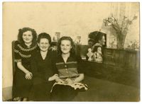Francine, Germaine, and Suzanne Azjensztark, 1948