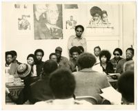 Photograph: Cleveland Sellers and others present at forum
